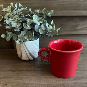 Fiesta Scarlet Red Ring Handle Coffee Mug